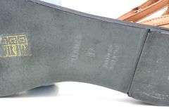 Hermes Santorini sandals in blue denim