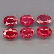 Abosolutely stunning 6.20ct set of rich red Rubies!