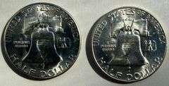 1953 S &1955 BU Walking Liberty Halves