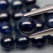 Heavy 10.75ct set of ink blue Sapphires with mirror finishes! Heated only!