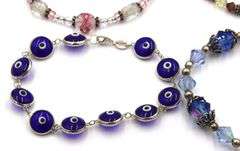 Group lot of 5 Vintage 925 sterling silver beaded bracelets