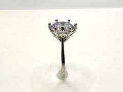 Ladies White Gold Sparkling Near Flawless Ice White CZ Solitaire Ring