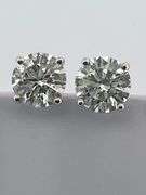 BRAND NEW 2.00 CARATS LAB GROWN DIAMOND STUDS. 14K WHITE GOLD
