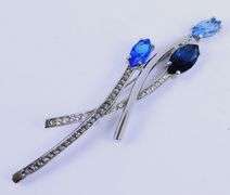 Swarovski Large Crystal Flower Pin