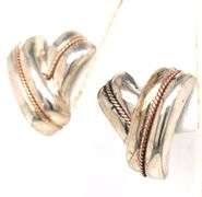 Tiffany & Co V rope accent crossover earrings