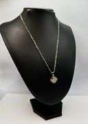 Beautiful Yellow Gold Plate 3.25 Ct Asscher Cut Simulated Diamond Pendant Necklace