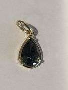 Certified Yellow Gold Blue Lab Diamond Pendant