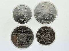1976 Canadian Olympics Sterling Silver 4 Coin Set
