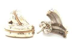 Tiffany & Co V rope accent crossover earrings