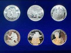 1978 Franklin Mint Medallic Commemorative Society International Sterling Silver Proof Medal Set (12 