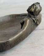 Soaking Dish Tray Nude Female Bronze Statue