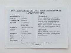 2013-W Burnished American Silver Eagle, OGP