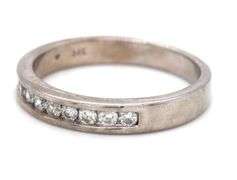 14kt White gold 0.30ctw channel set diamond band