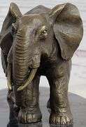 Mother and Child African Elephant Bronze Sculpture