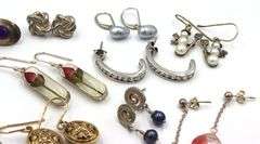 Group lot of Vintage 925 sterling silver earrings