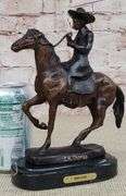 Horse and Cowboy Bronze Sculpture