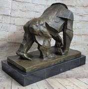 Mighty Brazilian Gorilla in Jungle Bronze Sculpture
