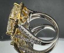 18K Two-tone Gold Cushion Cut Diamond Ring of 12.77