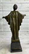 Art Nouveau Nude Woman Awakening Bronze Sculpture