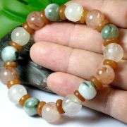 Heavy 167ct multi-color Burmese Jade bracelet!!!