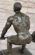 Power Weightlifters Sport Memorabilia Bronze Figure