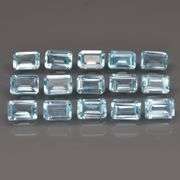 Matched! 15 piece 11.28ct full fire sky blue Topaz set