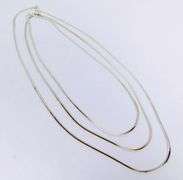 3 Graduated Italian Sterling Herringbone Chains