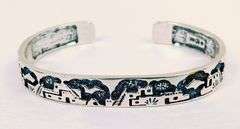 Carolyn Pollack Carved Sterling Silver Cuff Bracelet