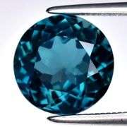 Top London blue! 3.62ct 9mm Brazilian Topaz solitaire!