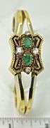 Incredible 18K Enamelled Bangle with Emeralds & Diamonds