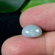 Collectors 7ct gray blue untreated Burmese Jade cabochon