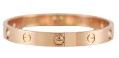 Cartier 0.42ctw Four Diamond Love Bangle Bracelet in 18K