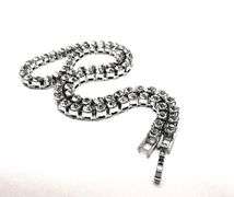 Sparkling White Gold Plated 60 Cttw Simulated Diamond Tennis Necklace