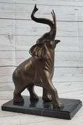 Asian Elephant Japanese Figure Bronze Sculpture