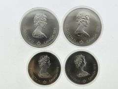 1976 Canadian Olympics Sterling Silver 4 Coin Set