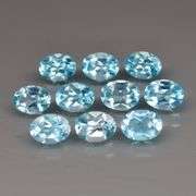 Glittering! 10 piece! 15.40ct full fire sky blue Topaz set!