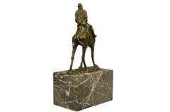 Arab Man Riding Camel Bronze Sculpture
