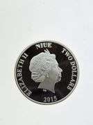 2015 Niue $2 Colorized Dragon, 1 Oz. Silver - See Description