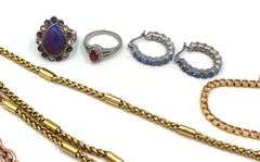 Assorted gold plated steel mixed jewelry