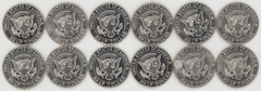 Twelve (12) Superb Gem Proof 1964 Silver Kennedy Half Dollars