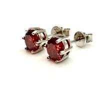 Stunning White Gold Plate 2 Ctw Simulated Padpaparacha Sapphire Earrings