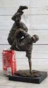 The Hip Hop Boy Dancing Bronze Statue