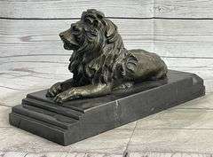 African Lion Wild Life Animal Edition Bronze Sculpture