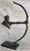 Archer Indian Warrior Bronze Sculpture