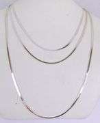 3 Graduated Italian Sterling Herringbone Chains