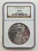 1995 American Silver Eagle, NGC MS69