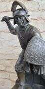 Japanese samurai Warrior Bronze Sculpture