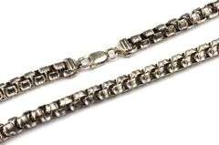 925 Sterling silver 7.3mm rounded box chain