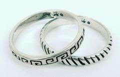 2 Carolyn Pollack Sterling Stacking Rings, Size 8