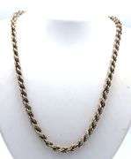 Heavy Vintage 925 sterling silver rope chain necklace